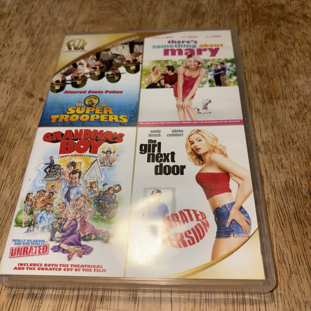 Super Troopers Grandma's Boy Something About Mary Girl Next Door DVD Comedy 4-Pk